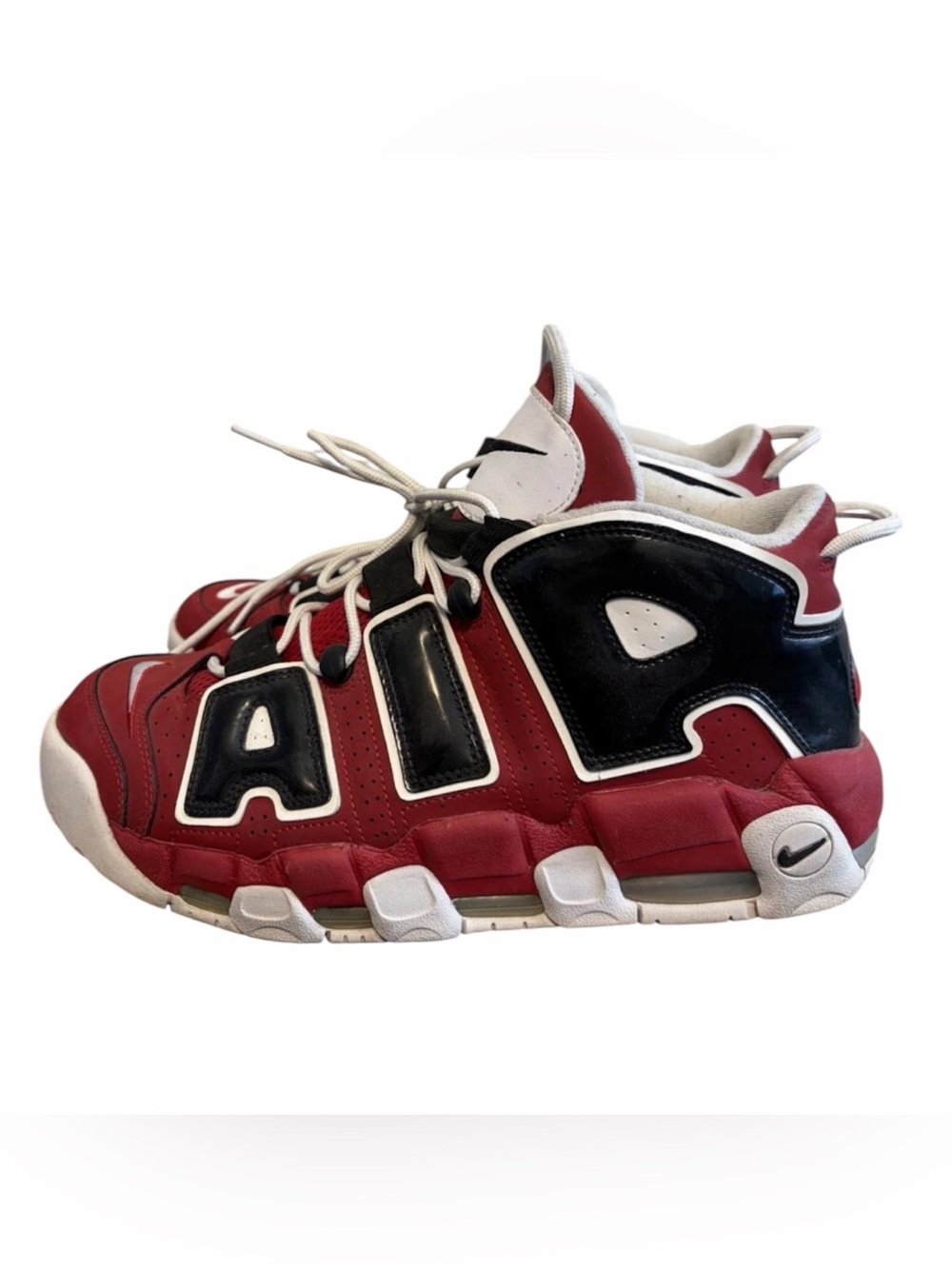 Nike Air More Uptempo 96 Varsity Red Black Pippen Bred 921948-600 Size 11.5